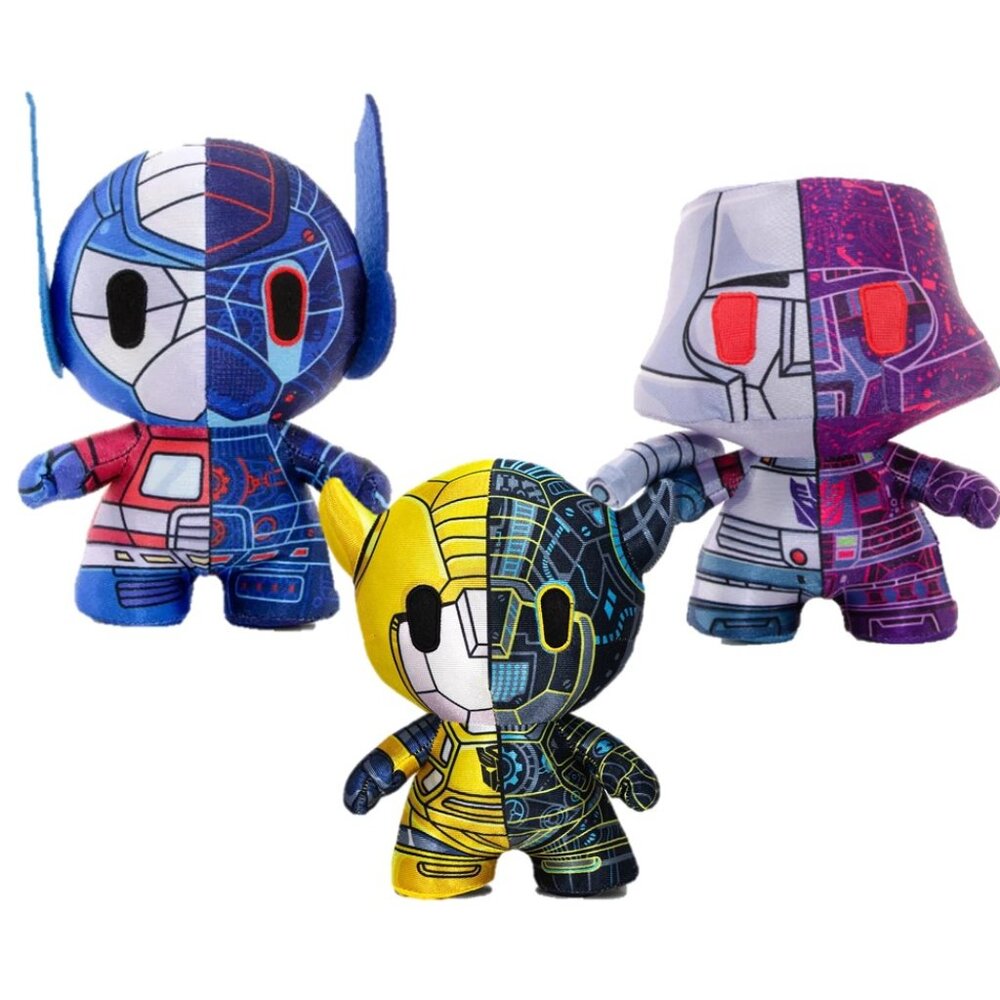 NEW YuMe DZNR Transformers Optimus Prime Megatron Bumblebee 7'' Plush Figures